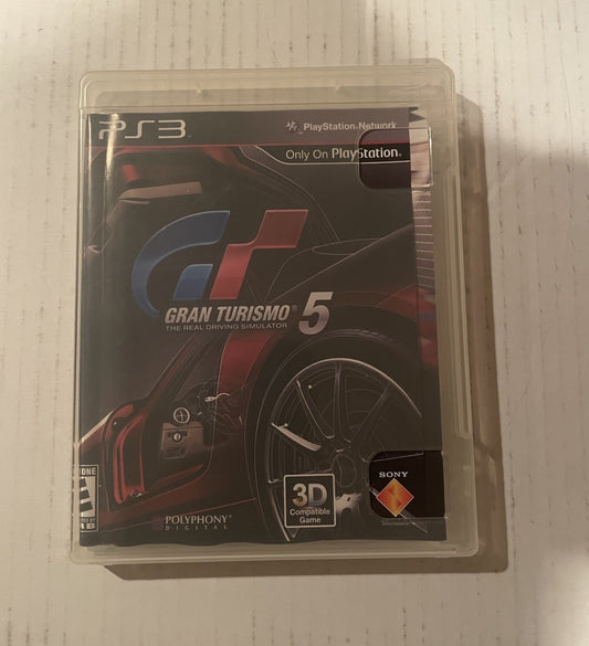 Sony PS3 Play Station 3 Gran Turismo 5 Game DISC and Box TESTED