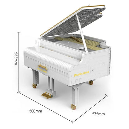 MOC Expert APP RC Dream White Piano Bricks Toys