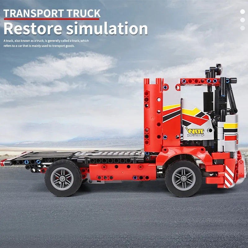 Tech MOC RC Motorized Transport Truck Bricks Toy 15003