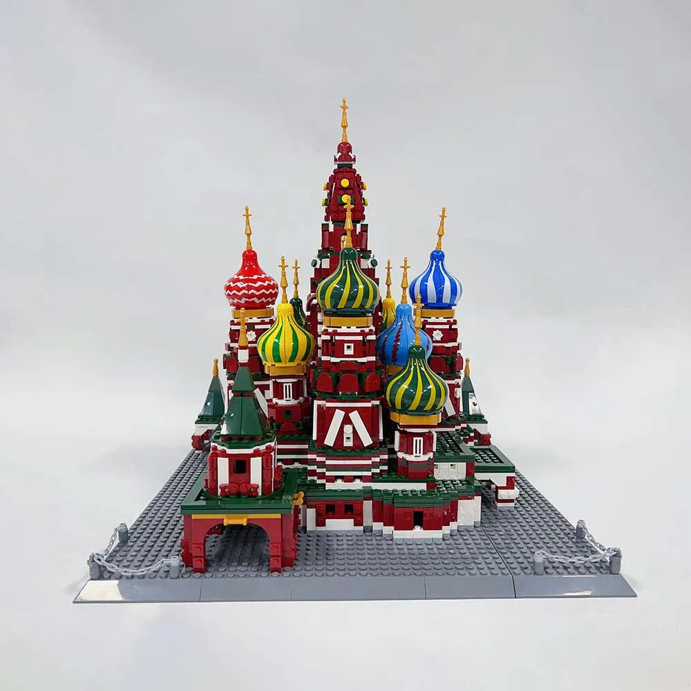 Architecture MOC Famous Saint Basil's Cathedral Bricks Toys