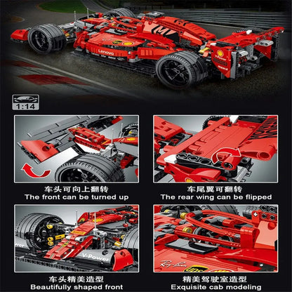 MOC Tech Red F1 Alternate Racing Car Bricks Toy 023005