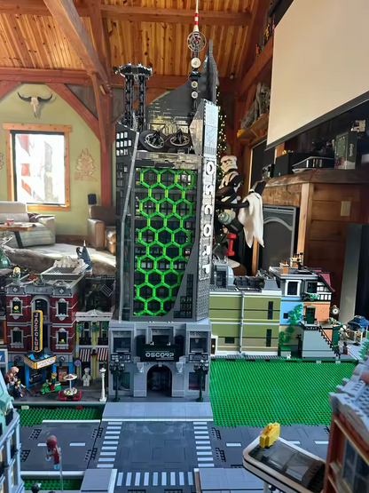 NEW 6375 PCS Marvel Amazing Spiderman Oscorp Tower Building Blocks Set