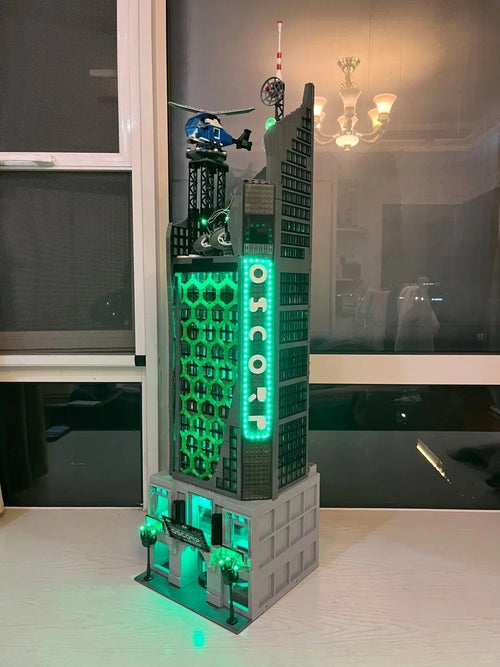 NEW 6375 PCS Marvel Amazing Spiderman Oscorp Tower Building Blocks Set