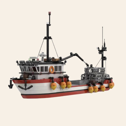 NEW Harbor Crab Fishing Boat Building Blocks Set Model Adults MOC Ship Sea
