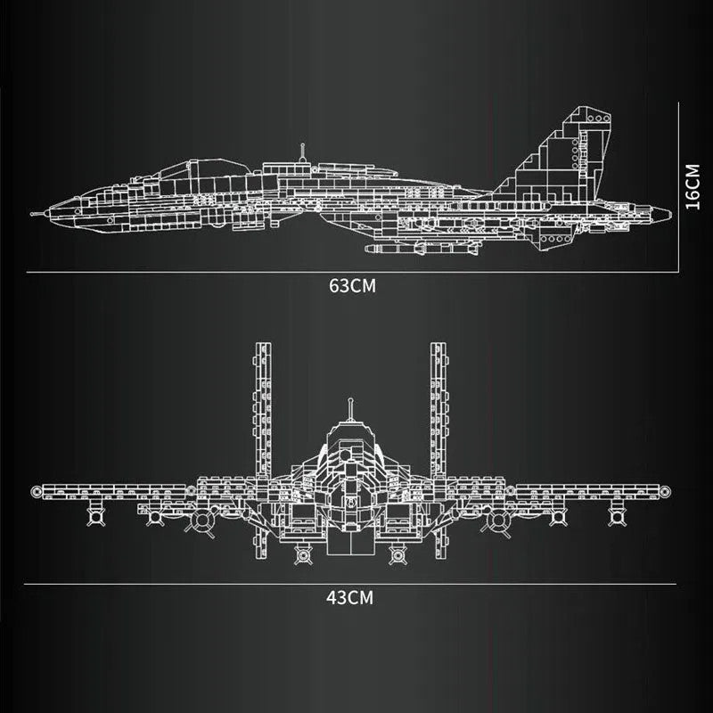 Military Aircraft J-15 Flying Shark Fighter Jet Bricks Toy