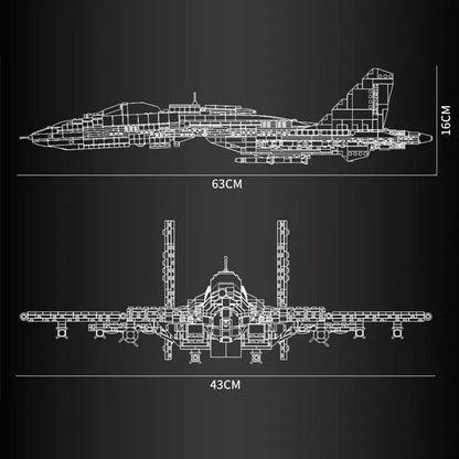 Military Aircraft J-15 Flying Shark Fighter Jet Bricks Toy
