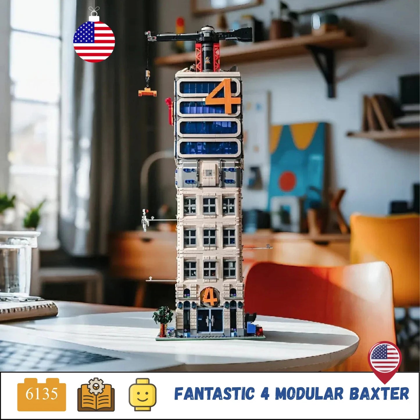 NEW IN BOX Fantastic 4 Modular Building 6135PCS Superhero Modular Building Set