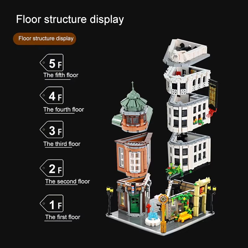 NEW IN BOX 4500pcs Modular Flatiron Building MOC With Detailed Interior USA SHIP