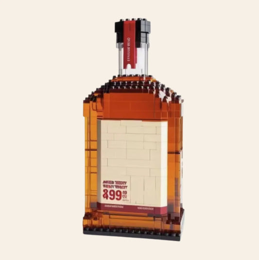 NEW Whiskey Bottle Building Blocks Set Model Adults MOC Bar Drinks Display