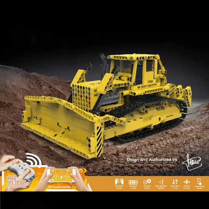 Tech MOC APP Bulldozer RC Caterpillar D8K Bricks Toy 17024