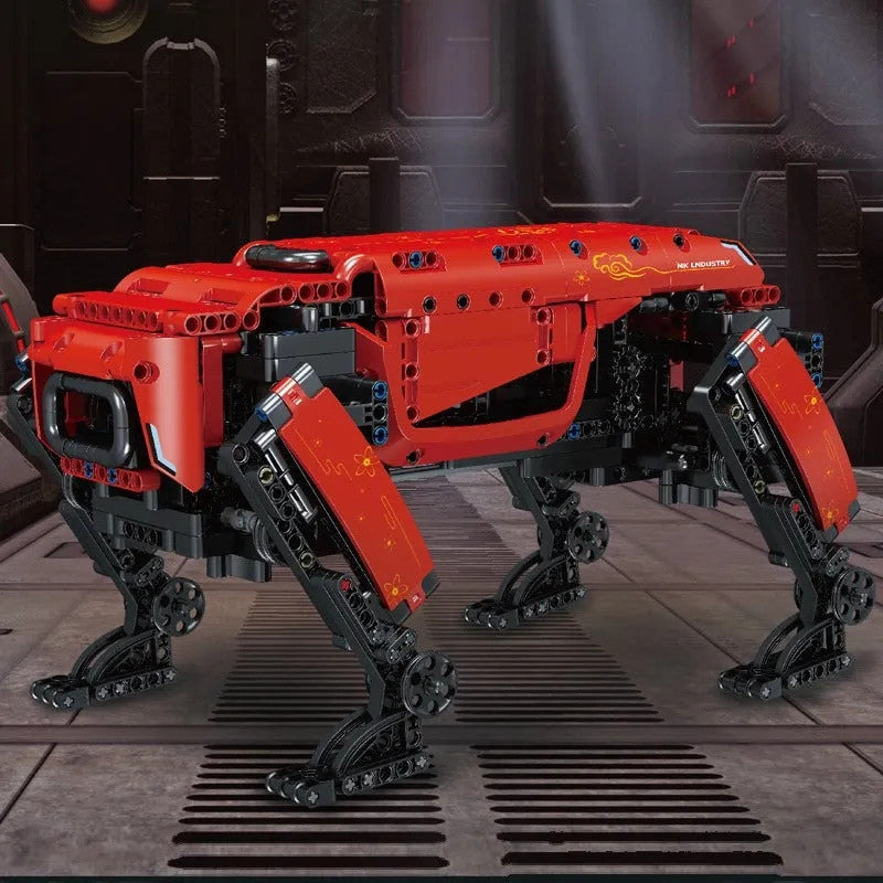 MOC Creator STEM Robot APP RC Red Dog Bricks Kids Toys