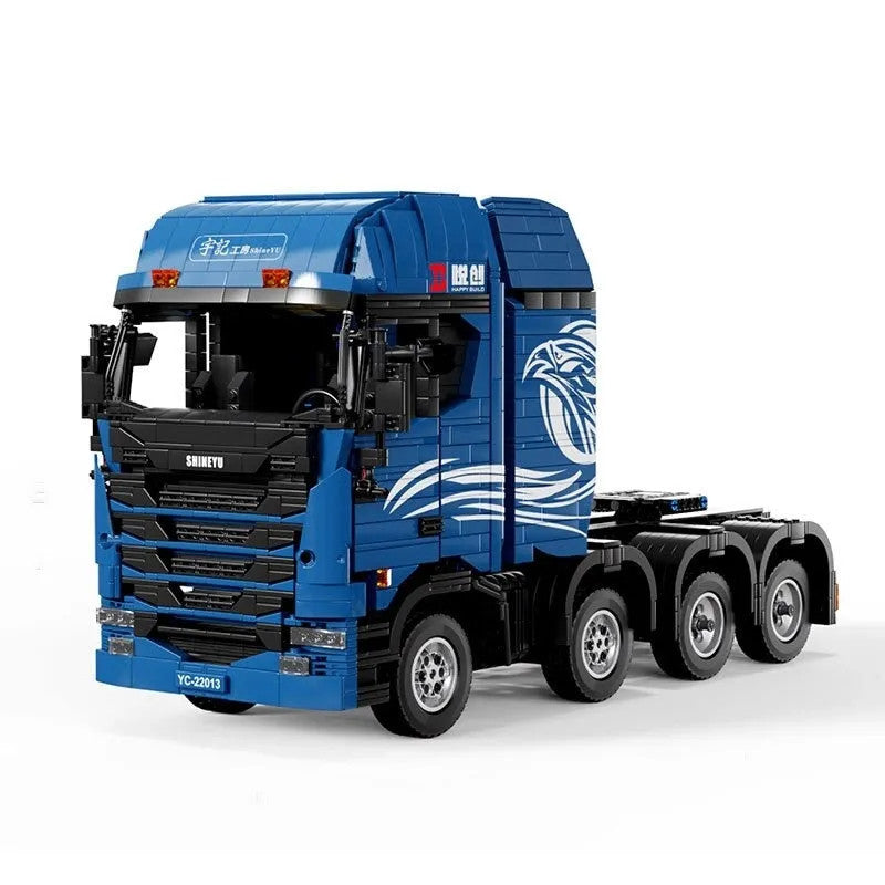 Tech MOC APP Motorized RC Trailer S Truck Bricks Toy
