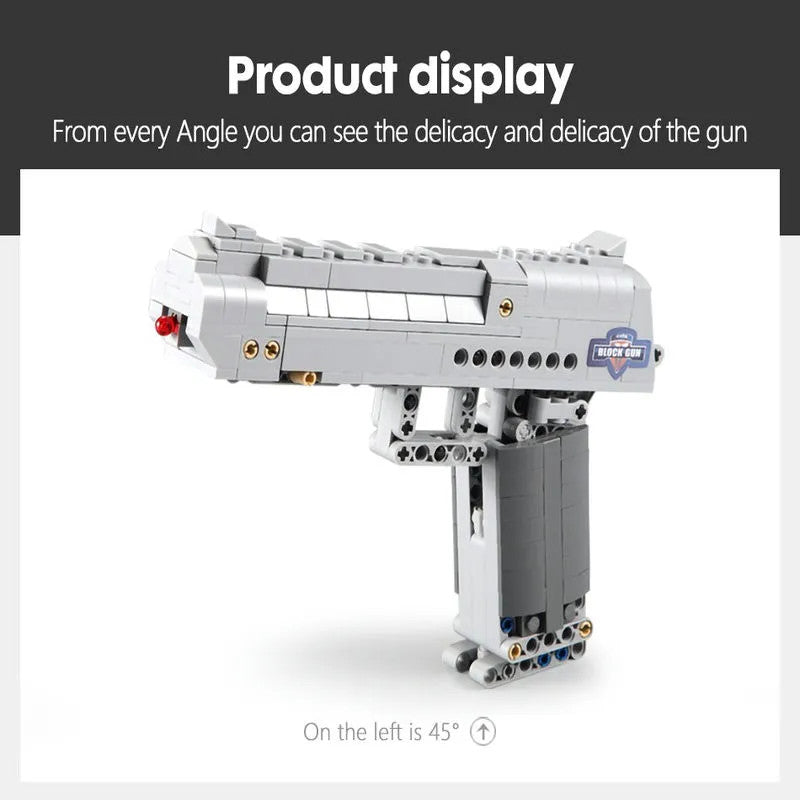 MOC Military Weapon Desert Eagle Pistol Gun Bricks Toys