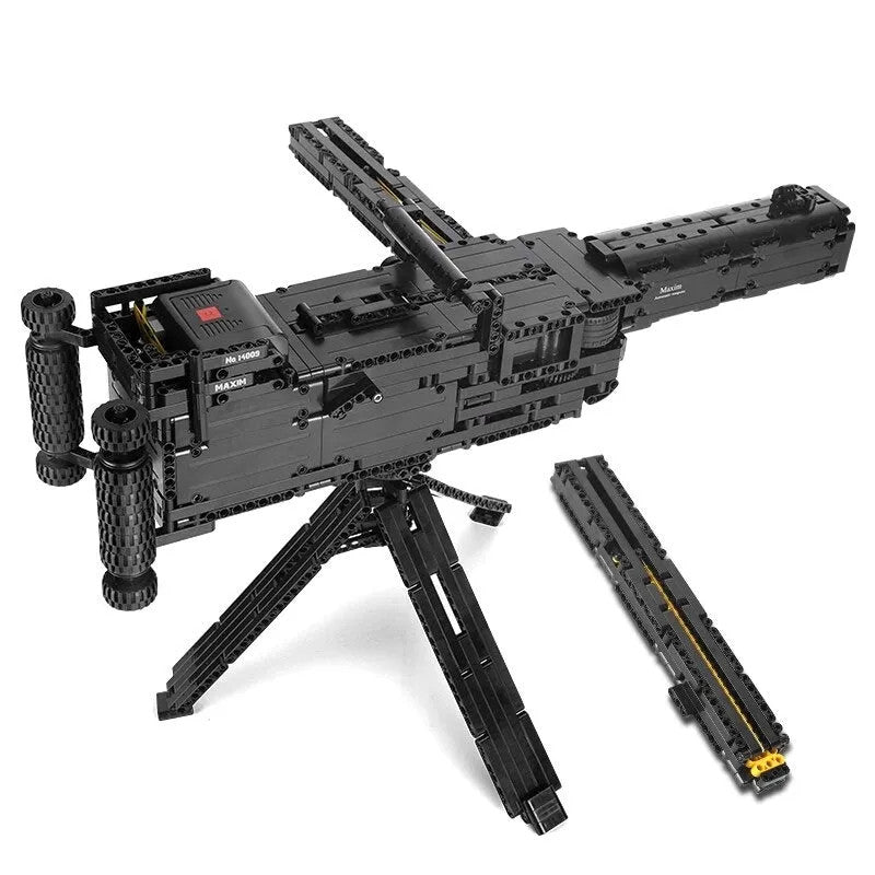 MOC Military Motorized Maxim Burst Gun Bricks Toys 14009