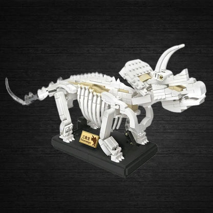 MOC Creative Idea Dinosaur World Triceratops Fossil Bricks Toy