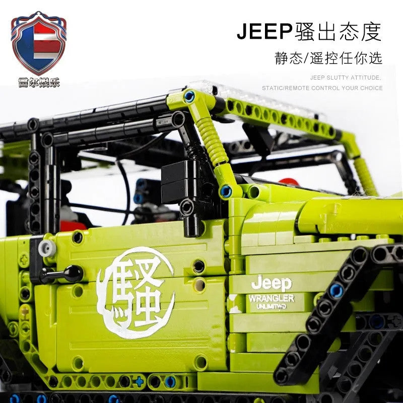 MOC Motorized RC Off-Road Wrangler Rubicon Bricks Toy