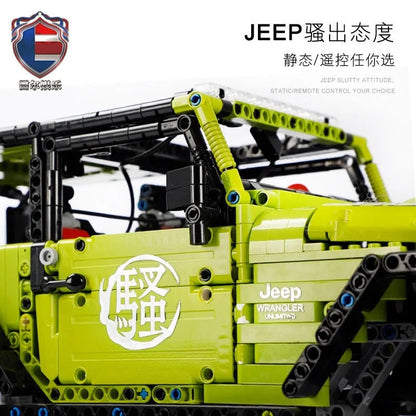 MOC Motorized RC Off-Road Wrangler Rubicon Bricks Toy