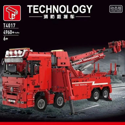 MOC Expert RC APP Rescue City Fire Truck Bricks Toys