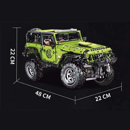 MOC Motorized RC Off-Road Wrangler Rubicon Bricks Toy