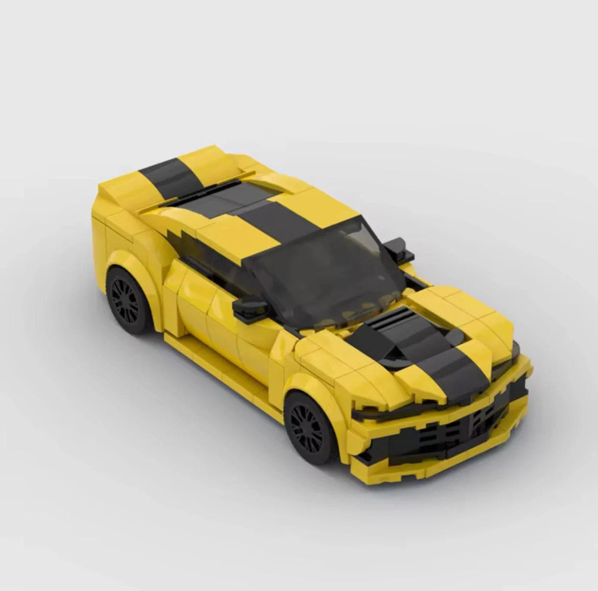 NEW Yellow Muscle Car Building Blocks Set Model Adults MOC Classic Racing