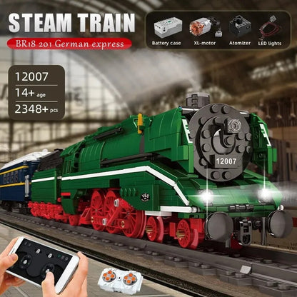 MOC APP Motorized RC BR18 201 German Express Train Bricks Toy