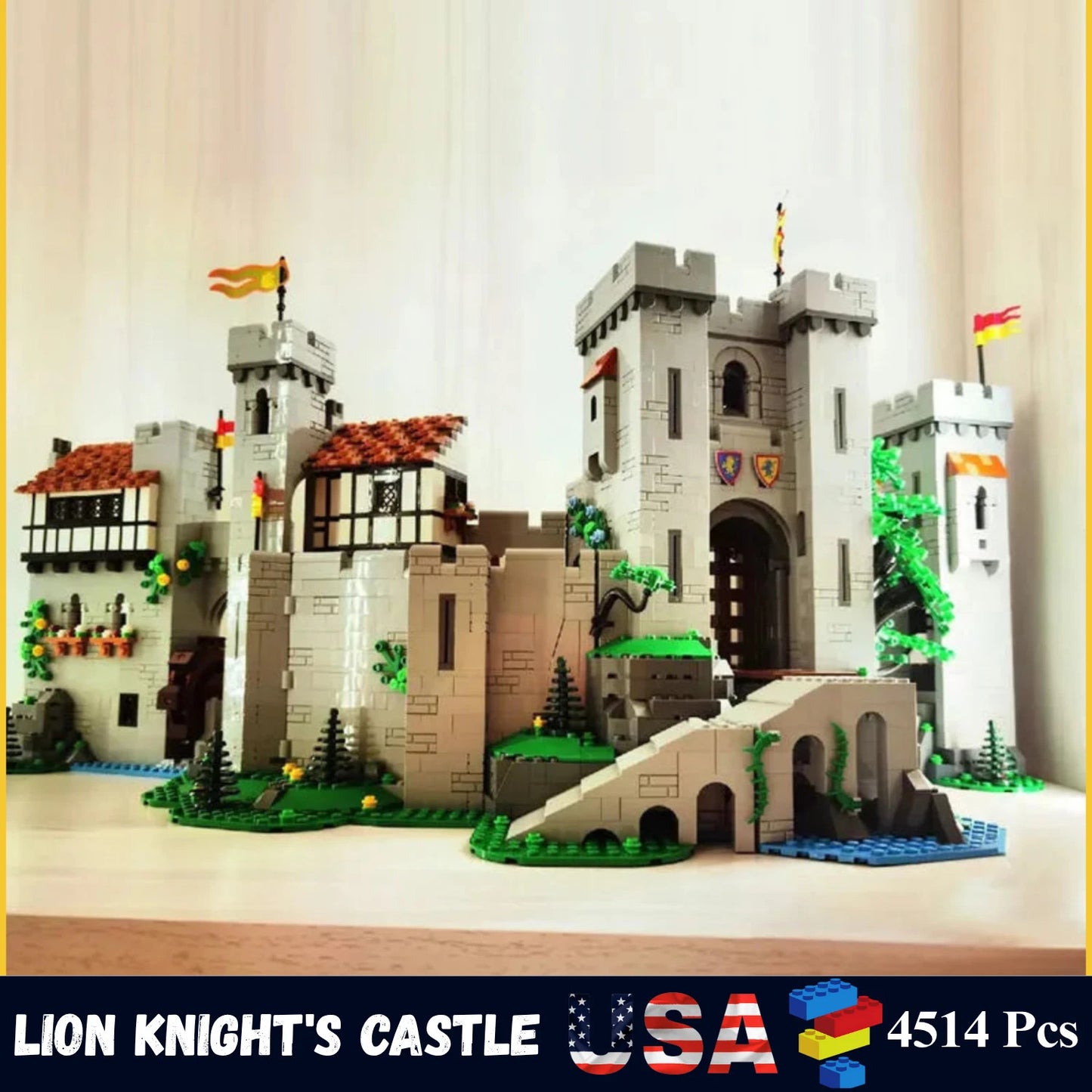 NEW 4514 PCS Lion Knights Castle Unbranded Medieval Fortress Building Set