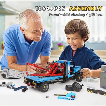 MOC 15020 Tech RC City Rescue Tow Service Truck Bricks Toy