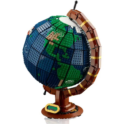 The Earth Globe Building Block Set | 2585pcs Rotating Educational Display Alt