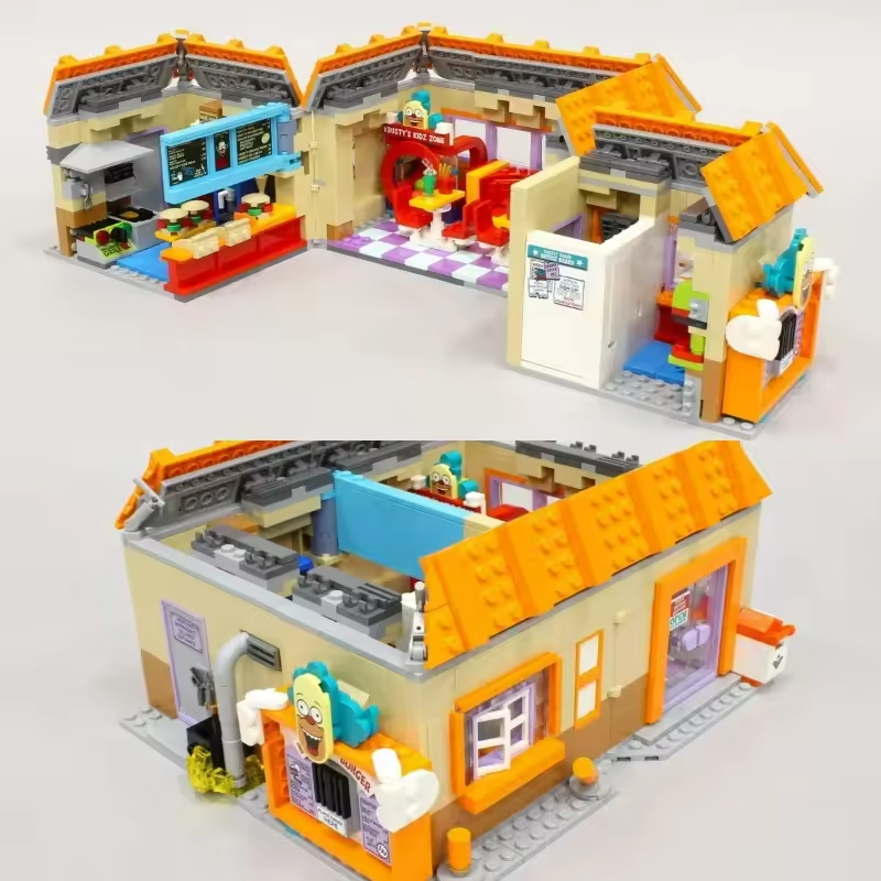 NEW The Simpsons: Krusty Burger 1635 Pieces - Building Toy Blocks Complete Set