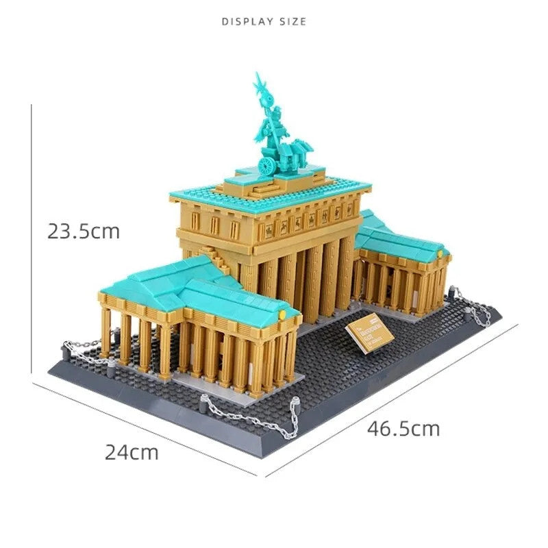 MOC Architecture Berlin Brandenburg Gate Bricks Toy