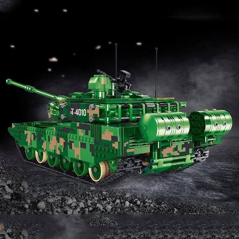 Military MOC 99A WW2 Main Battle Tank Bricks Toys