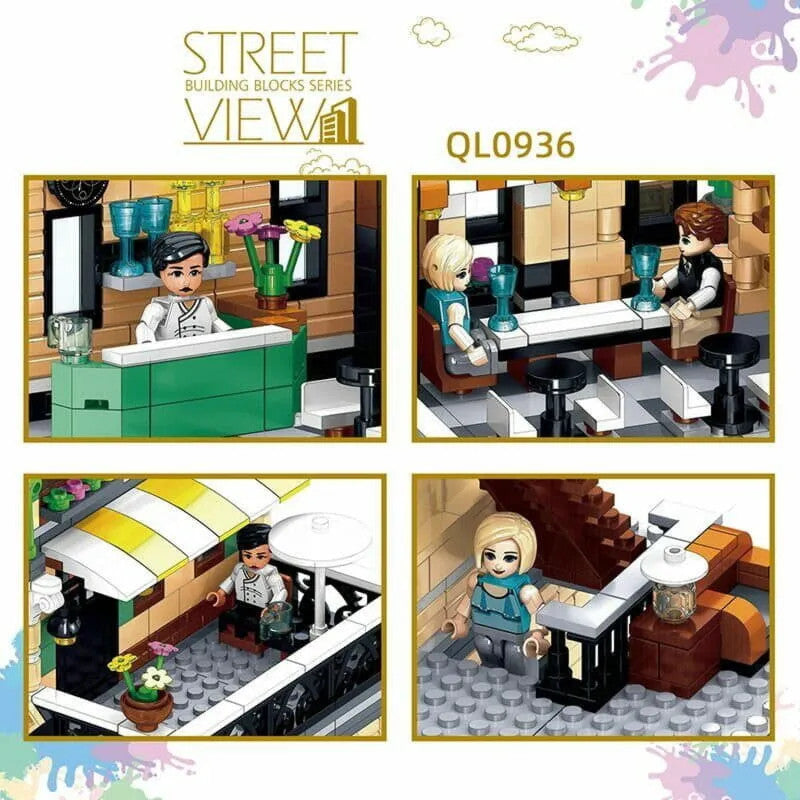 MOC Creator Expert City Rome Restaurant Bricks Toy