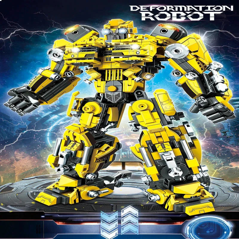 MOC 7014 Transformer Deformation War Robot Bricks Toys
