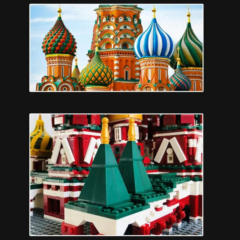Architecture MOC Famous Saint Basil's Cathedral Bricks Toys