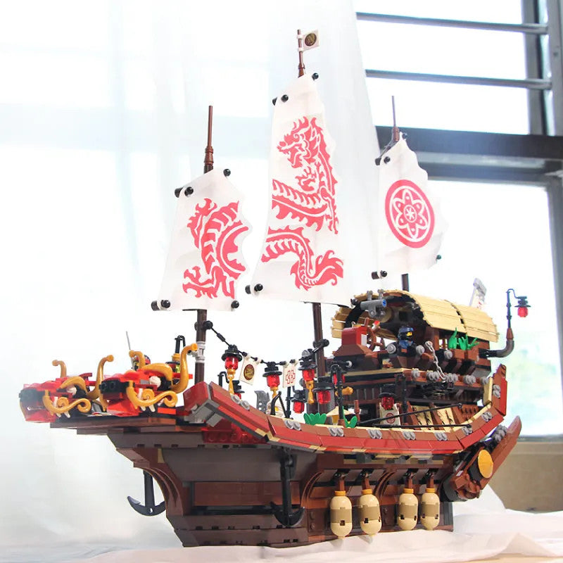 Movie Creative MOC Ninjago Destiny Bounty Ship Bricks Toy