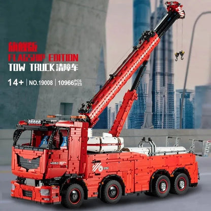 MOC 19008 Tech RC Heavy Rescue Tow Truck Bricks Toy