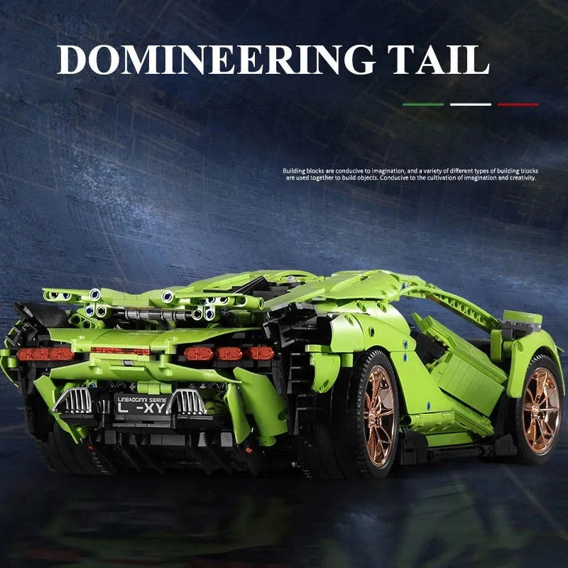 MOC APP RC Lamborghini Hyper Racing Car Bricks Toys 13057