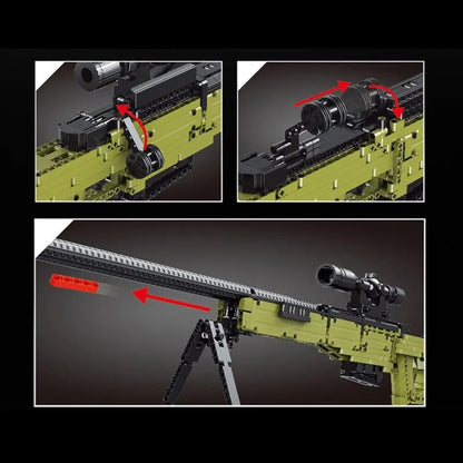 MOC 14010 Military AWM Sniper Rifle Gun Bricks Toy