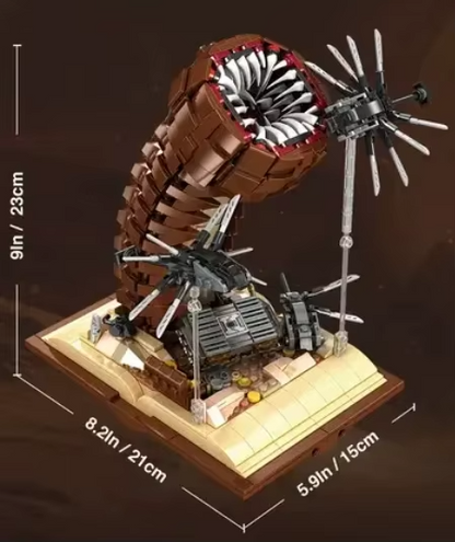 NEW DUNE Sandworm With Ornithopters Building Blocks Set 1688pcs Gift Toy Model