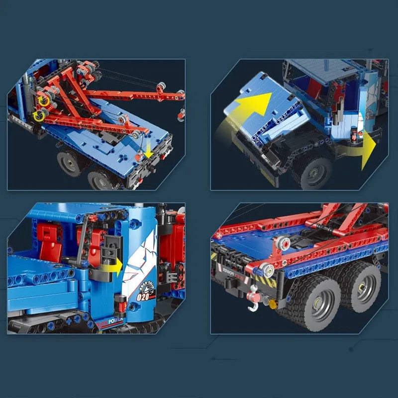 MOC 15020 Tech RC City Rescue Tow Service Truck Bricks Toy