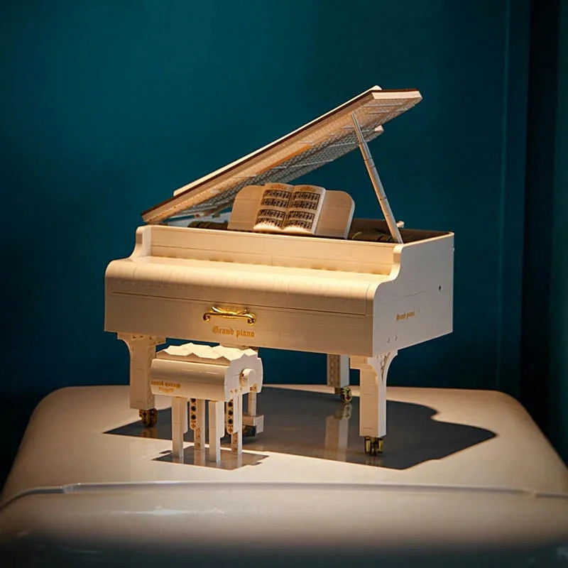 MOC Expert APP RC Dream White Piano Bricks Toys