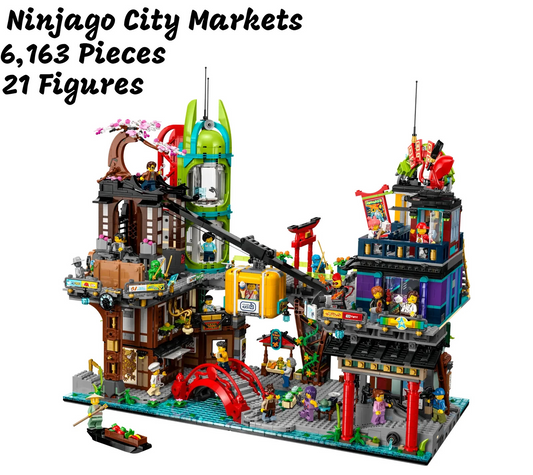 NEW Ninjago City Markets 6,163 Pieces Building Toy Set for Kids and Collectors