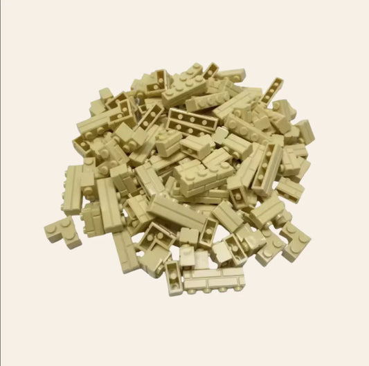NEW Beige Wall Pieces Bricks Building Blocks Bulk Lot Parts MOC Compatible Set