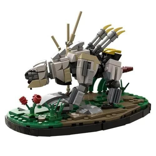 NEW 382PCS Horizon Zero Dawn Sawtooth Robot with Stand Building Blocks Set