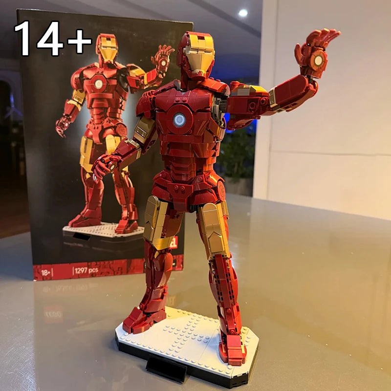 NEW 1297 PCS 76344 Iron Man Mark 3 Mecha Building Block Set