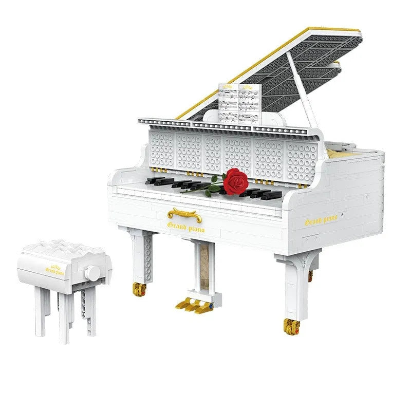 MOC Expert APP RC Dream White Piano Bricks Toys