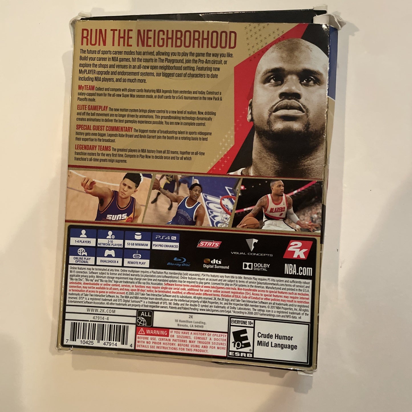 NBA 2K18 Legend Edition Gold ( PS4 PlayStation 4)  - CASE AND BOX ONLY NO GAME