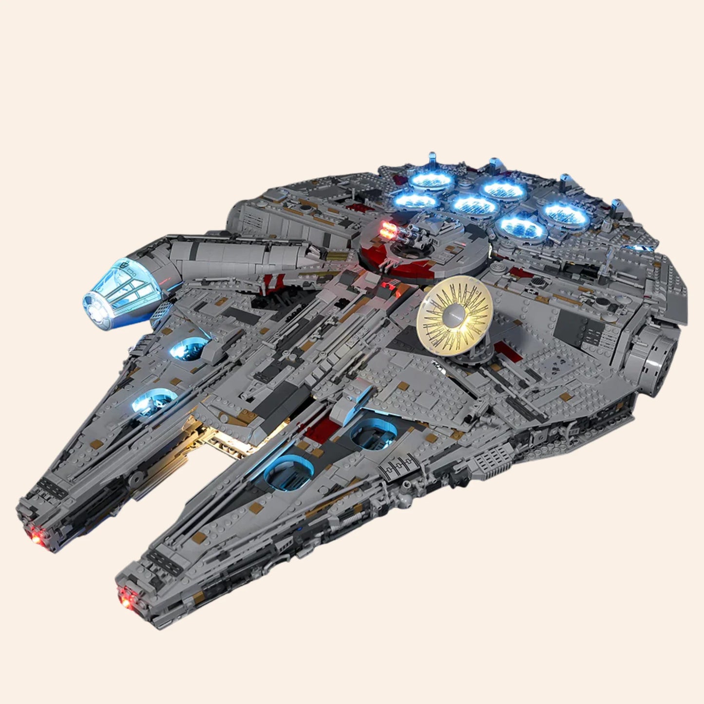 NEW Falcon Ship Light Kit ONLY LED Building Blocks Model Adults MOC Lighting