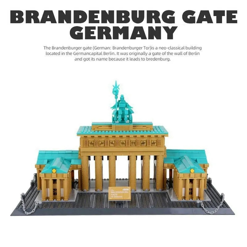 MOC Architecture Berlin Brandenburg Gate Bricks Toy