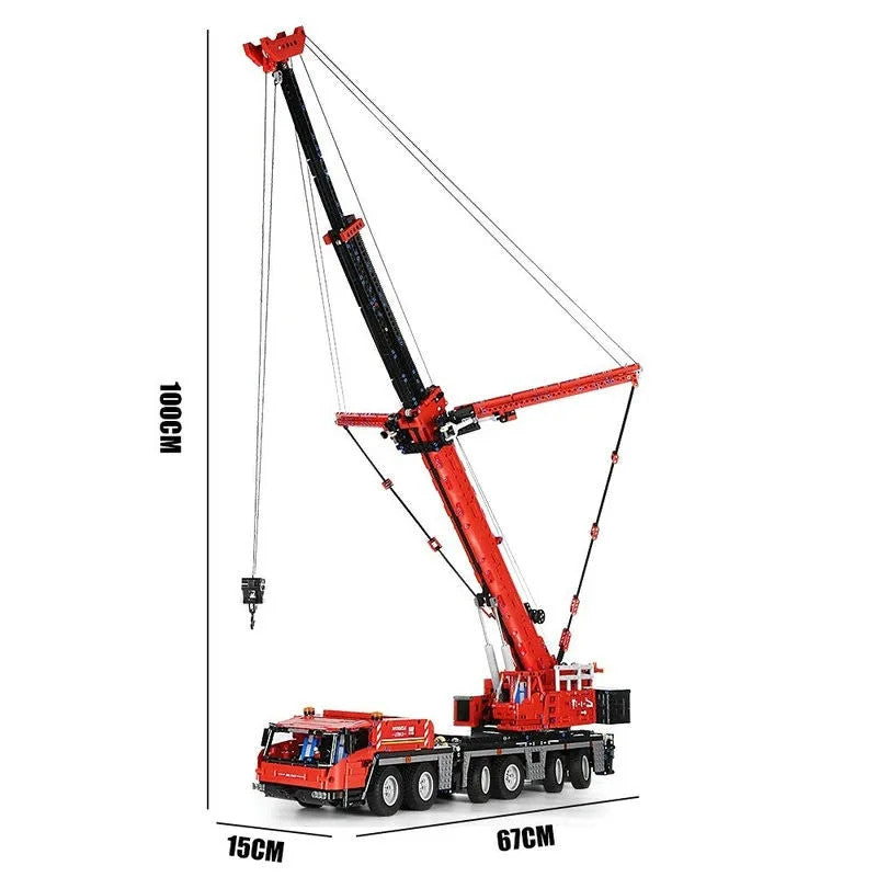 Tech MOC RC Heavy GMK Mobile Crane Truck Bricks Toy 17013